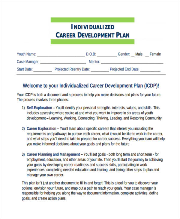 individualized career development plan