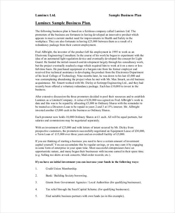 manufacturing business proposal example pdf