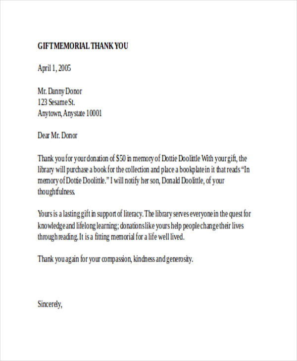 Free 74 Thank You Letter Examples In Doc Pdf Examples