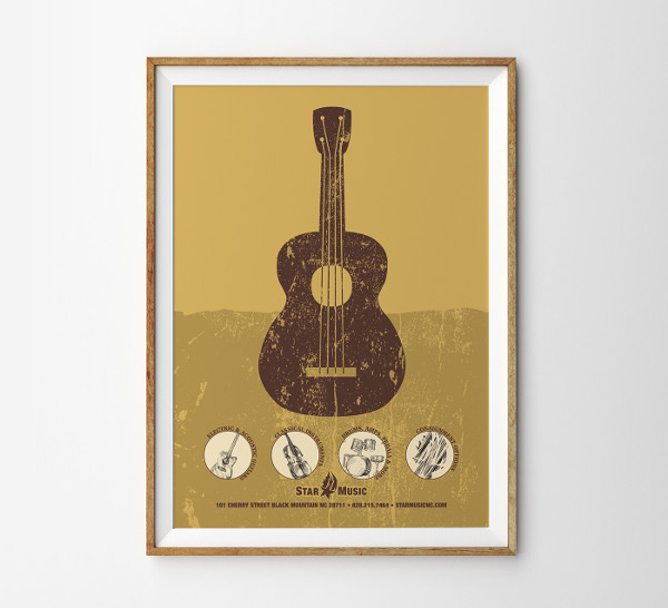 music advertisement vector poster