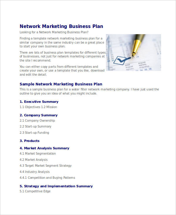 network marketing business proposal