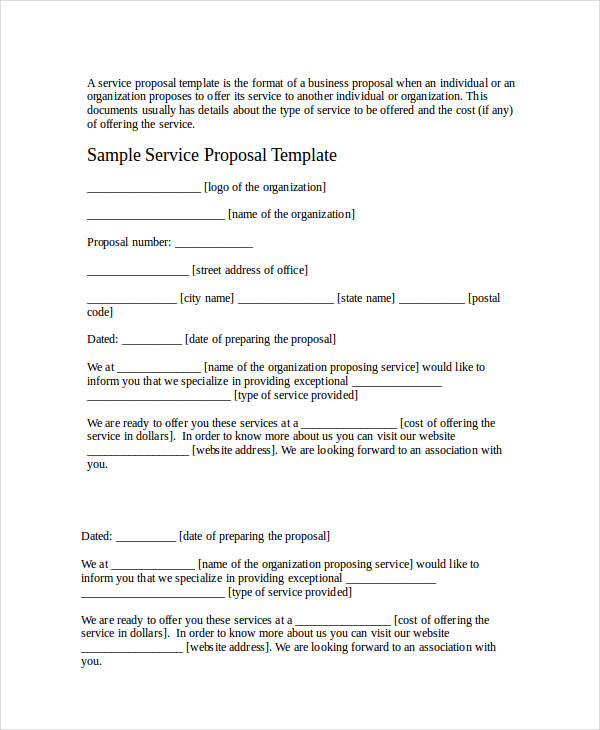 Business Proposal Templates Examples Business Plan Sample