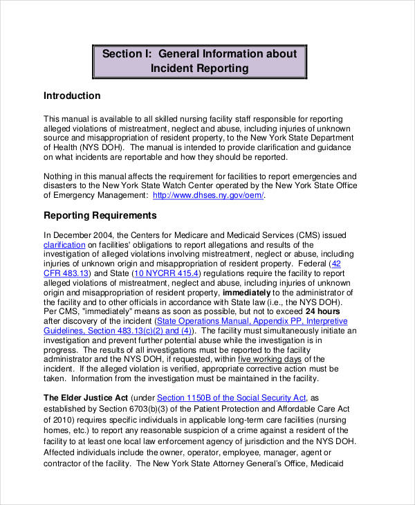 Nursing Home Incident Report1