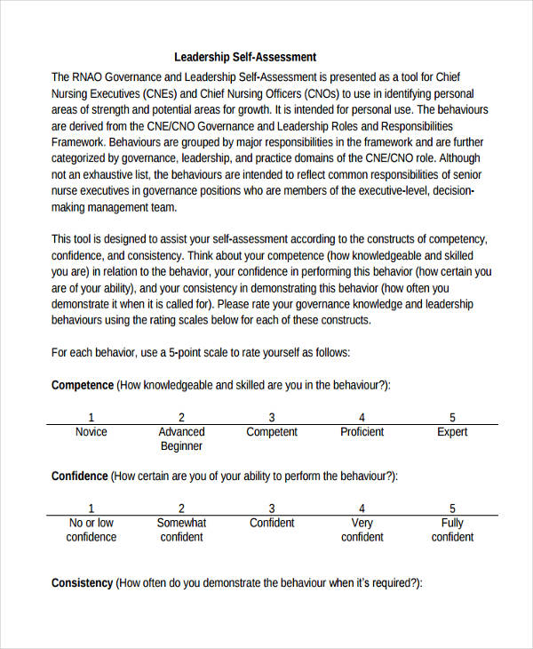 nursing self assessment essay examples