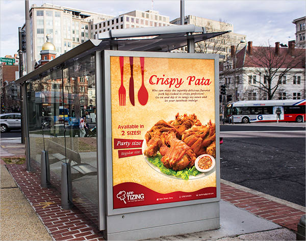 outdoor restaurant advertising poster