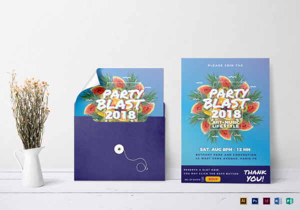 party blast invitation template