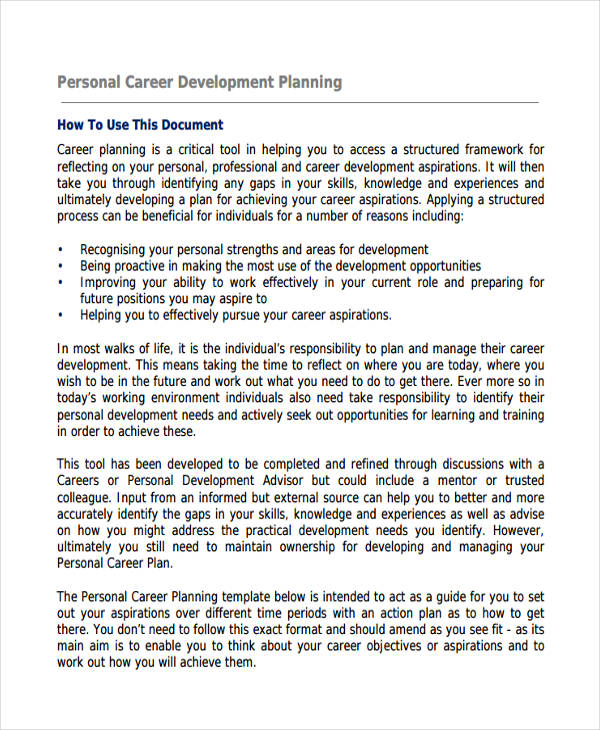 personal career development plan1