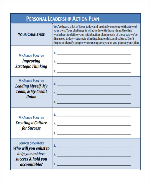 leadership action plan