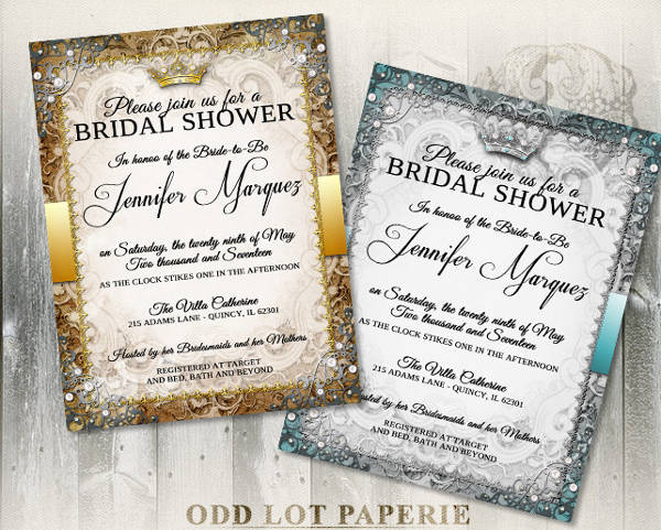 -Princess Themed Bridal Shower Invitation