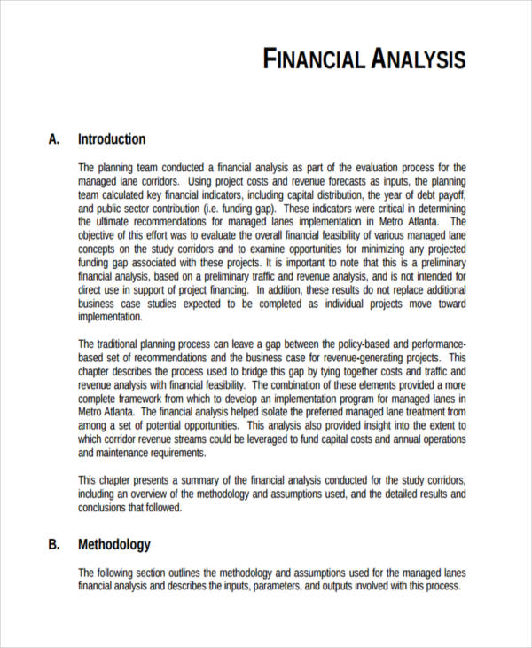 financial statement analysis essay