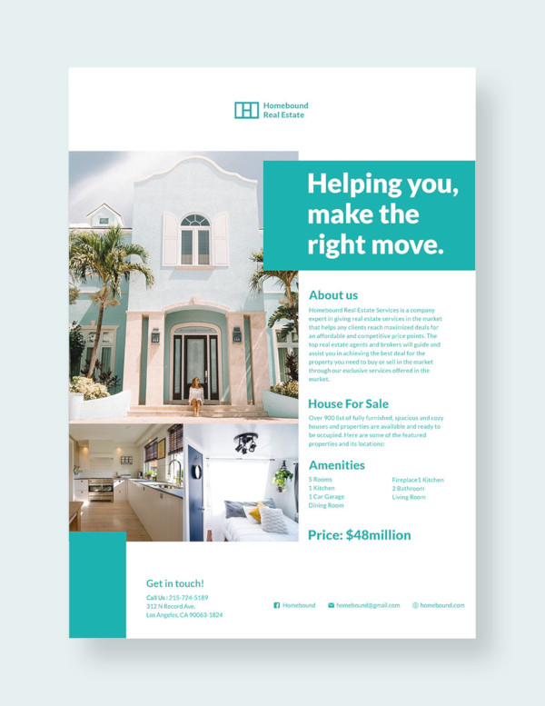 real estate marketing flyer template