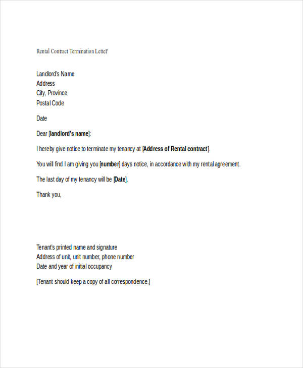 FREE 60 Termination Letter Examples & Samples In PDF