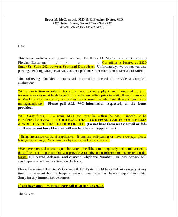 appointment letter postpone Letter &   DOC  55 PDF, Appointment Samples Examples