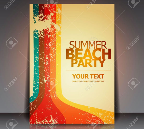 -Retro Beach Party Flyer
