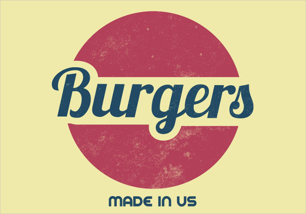 retro burger restaurant logo