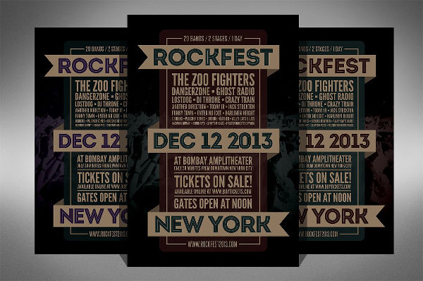 rock festival flyer