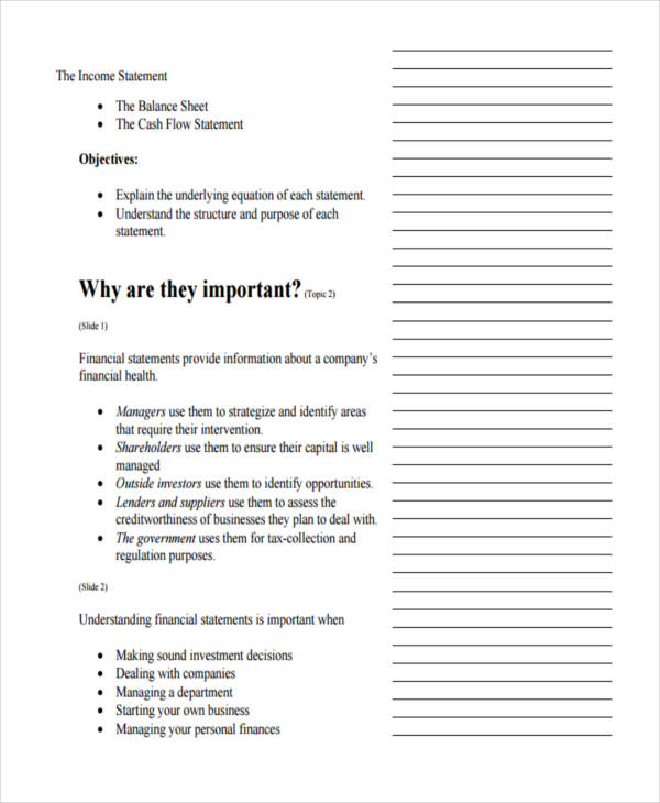 Income Statement - 100+ Examples, Format, Pdf | Examples