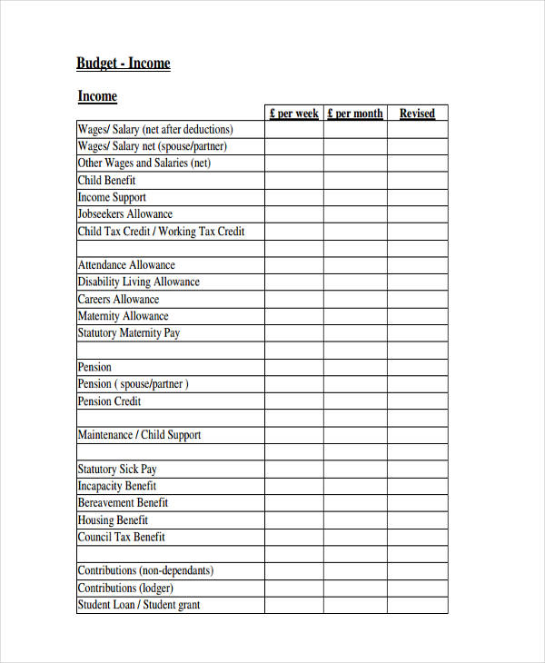 Personal Budget Examples - 17+ Samples in Google Docs | Google Sheets ...