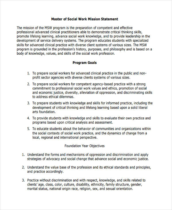 social work personal statement template