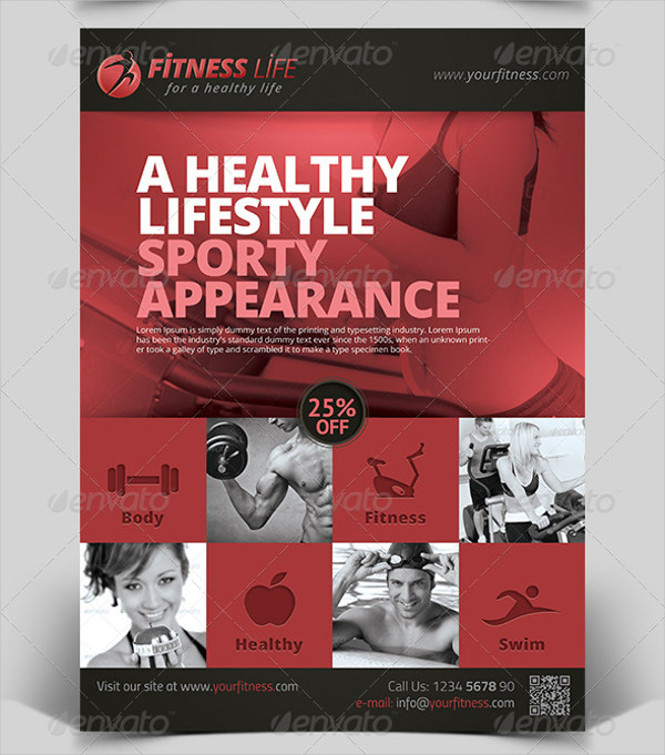 Personal Trainer Flyer Template in PSD, Publisher, Word, Pages, Illustrator  - Download