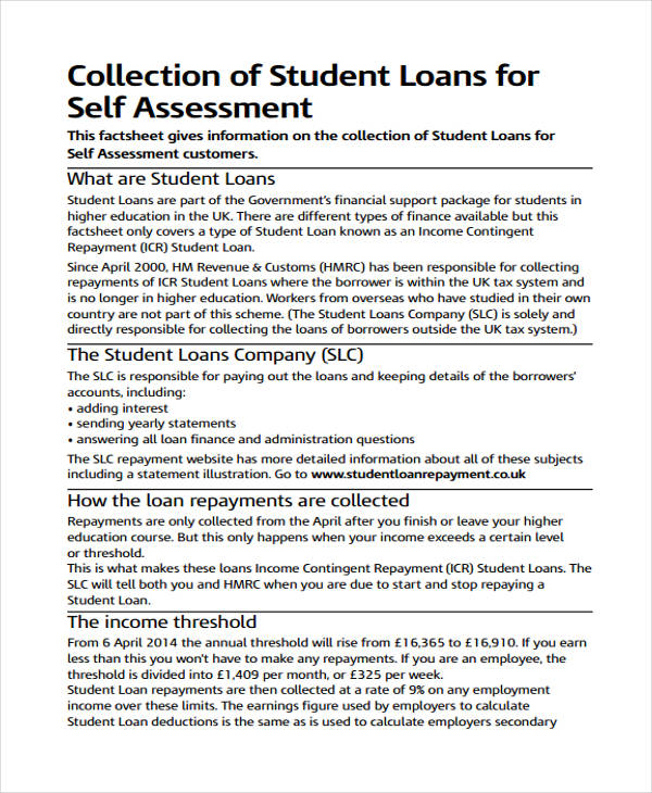 Self assessment Examples 46 Samples In PDF DOC Examples