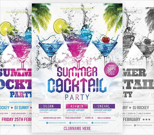 -Summer Cocktail Party Flyer