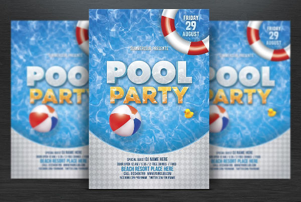 -Summer Pool Party Flyer