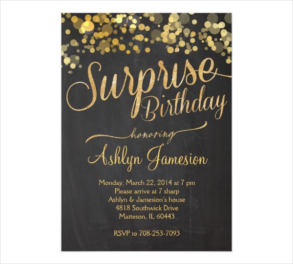 Surprise Birthday Party Invitation