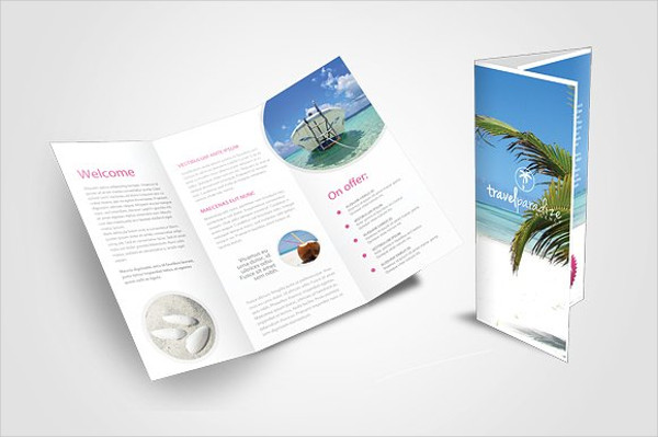travel agency tri fold brochure