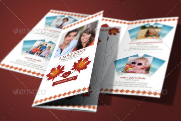 tri fold photo wedding invitation
