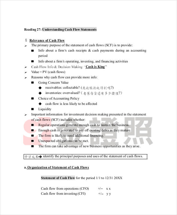 understanding cash flow statement in pdf
