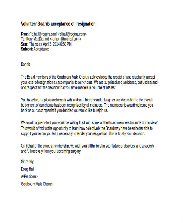 Letter Of Voluntary Resignation Sample - Sample ...