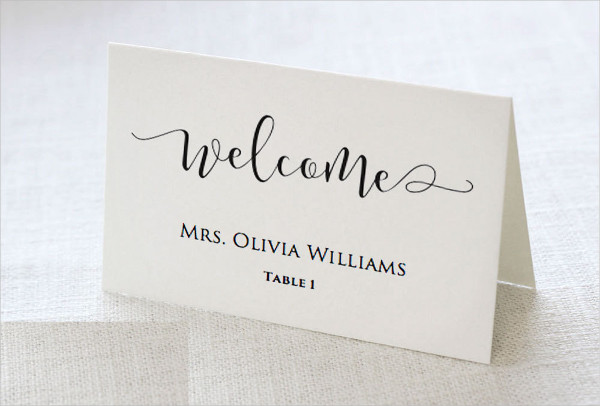 -Wedding Place Card Template