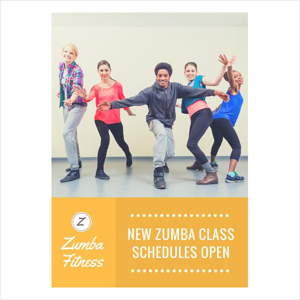 Zoomba Dance Fitness Flyer