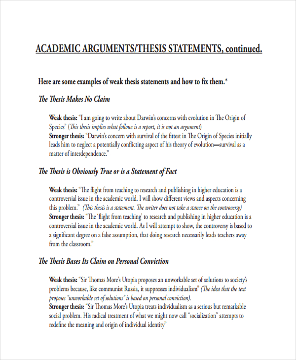 academic thesis statement example1
