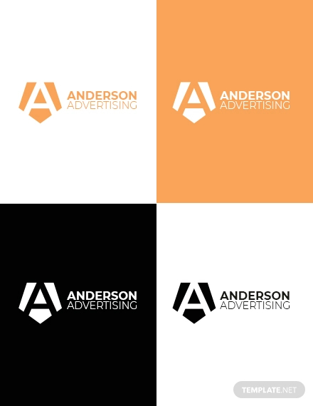 advertising agency logo design template