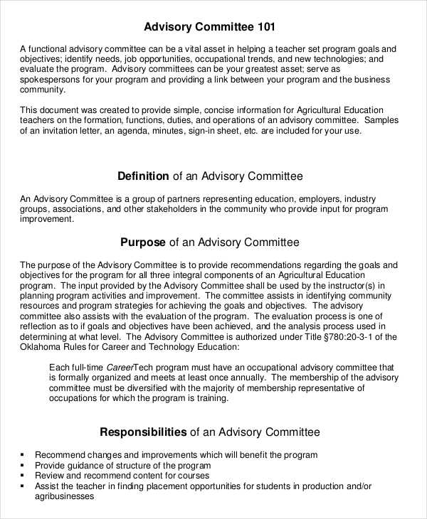 Advisory Committee