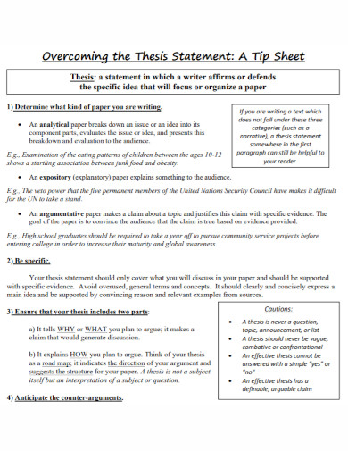 thesis analytical statement