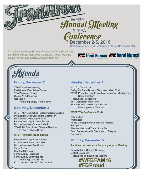 Annual Conference Meeting Agenda