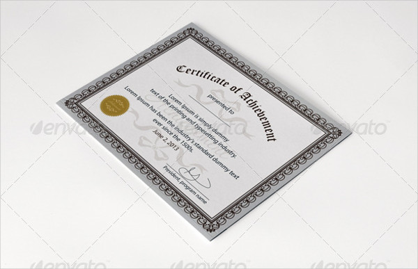 award certificate sample