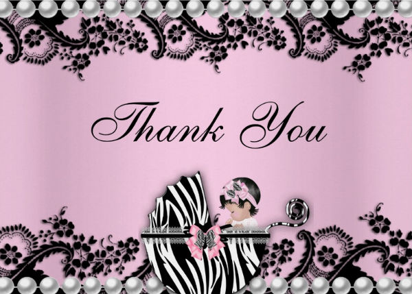 baby shower thank you card