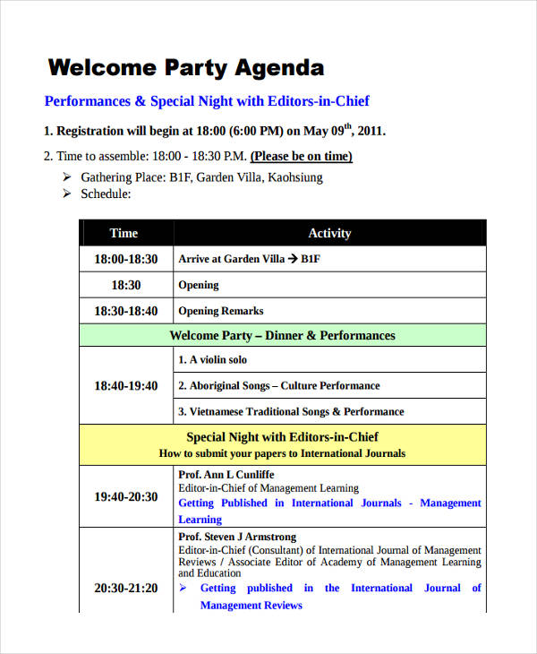 Retirement Farewell Party Program Agenda Sample Farewell Party 