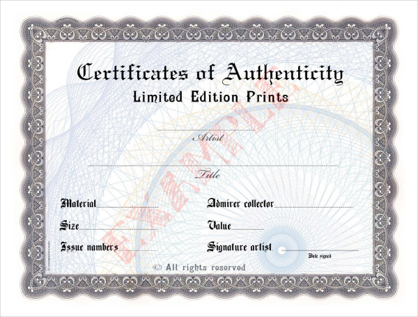 blank gift certification example