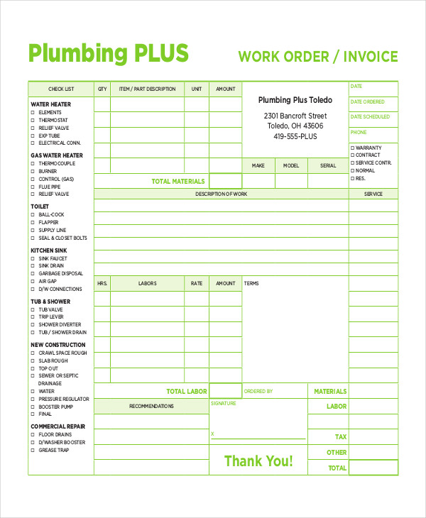 form invoice commercial blank DOC Docs FREE  Numbers  Excel  Google Sheets Google