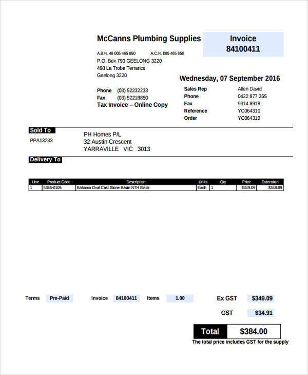 Printable Fake Plumbing Receipts Printable World Holiday