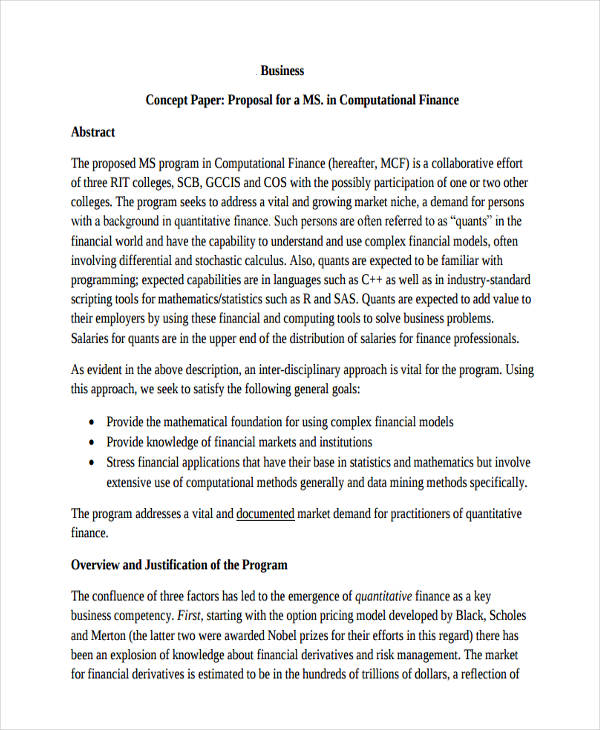 concept paper for research proposal pdf