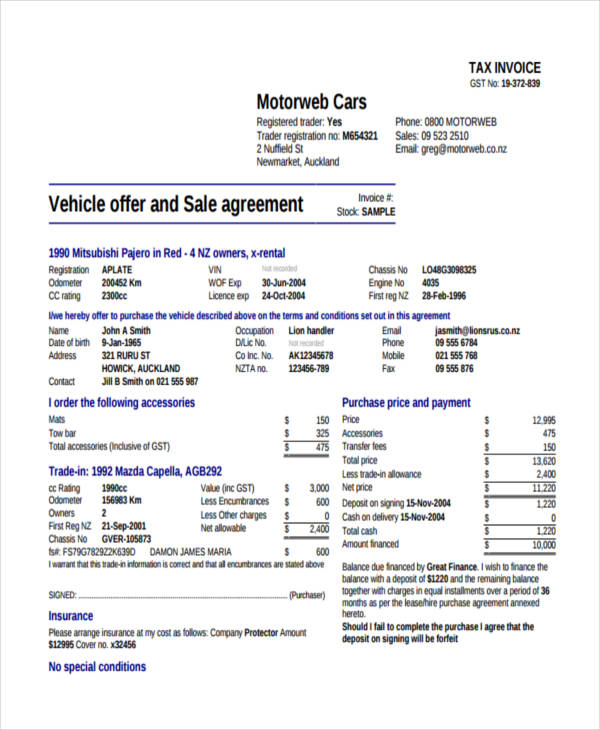 pages invoice form Examples 6 Invoice in &  Deposit Docs Samples Google FREE