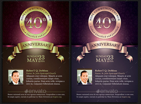 -Church Anniversary Invitation