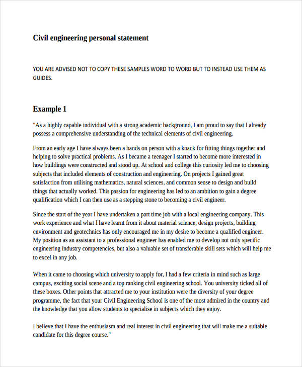 Personal Statement 100+ Examples, Format, How to Write, Pdf