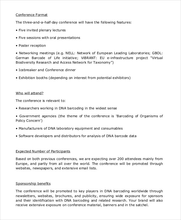 Conference Proposal 9+ Examples, Format, Pdf Examples